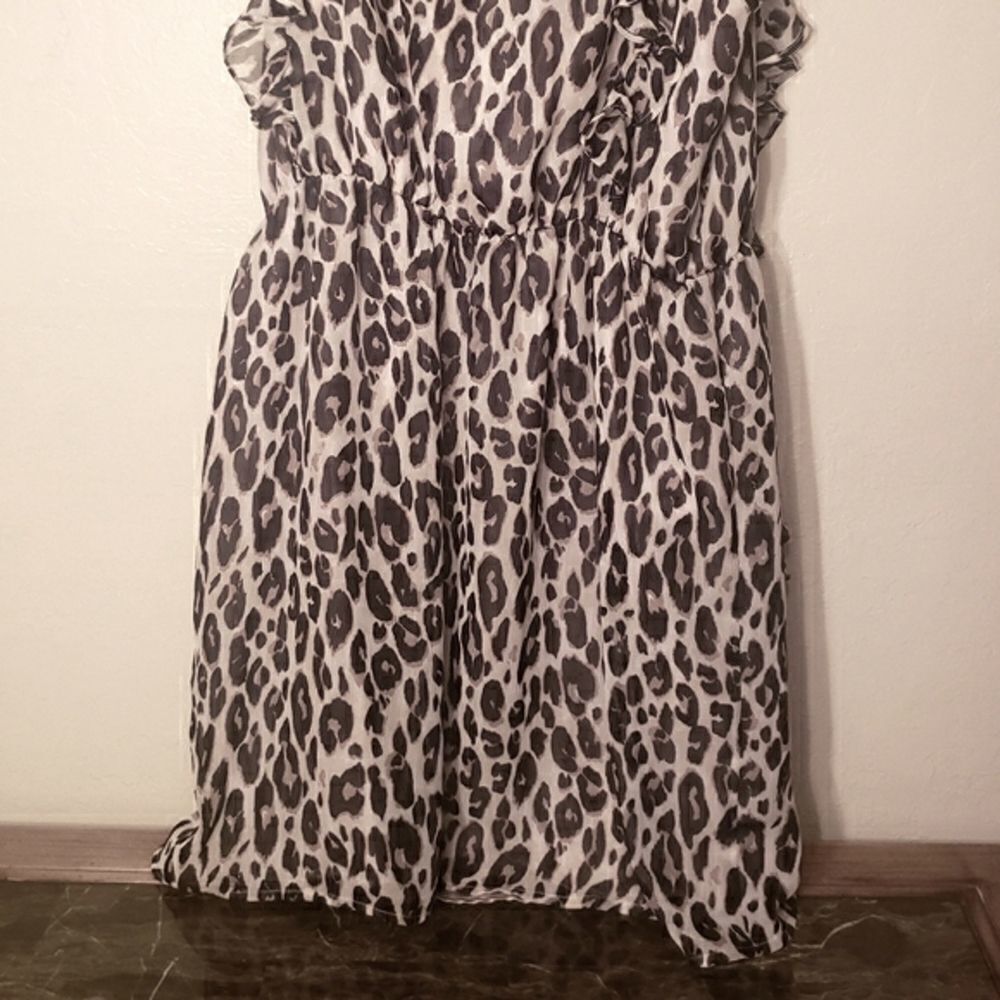 C Russe leopard ruffled dress M - Picture 2 of 7